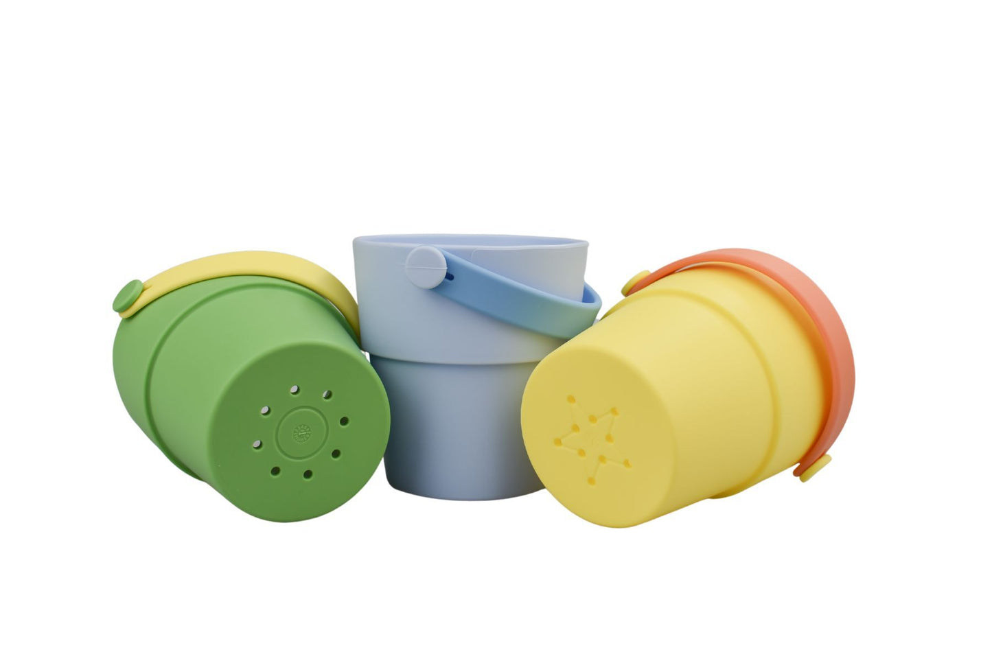 Colorful Koala Dream silicone shower buckets set for kids, ideal for fun bathtime play.