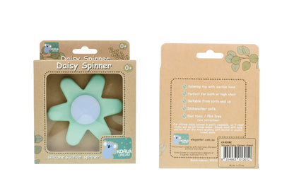 Silicone Daisy Spinner | Green Suction Toy for Playtime Fun