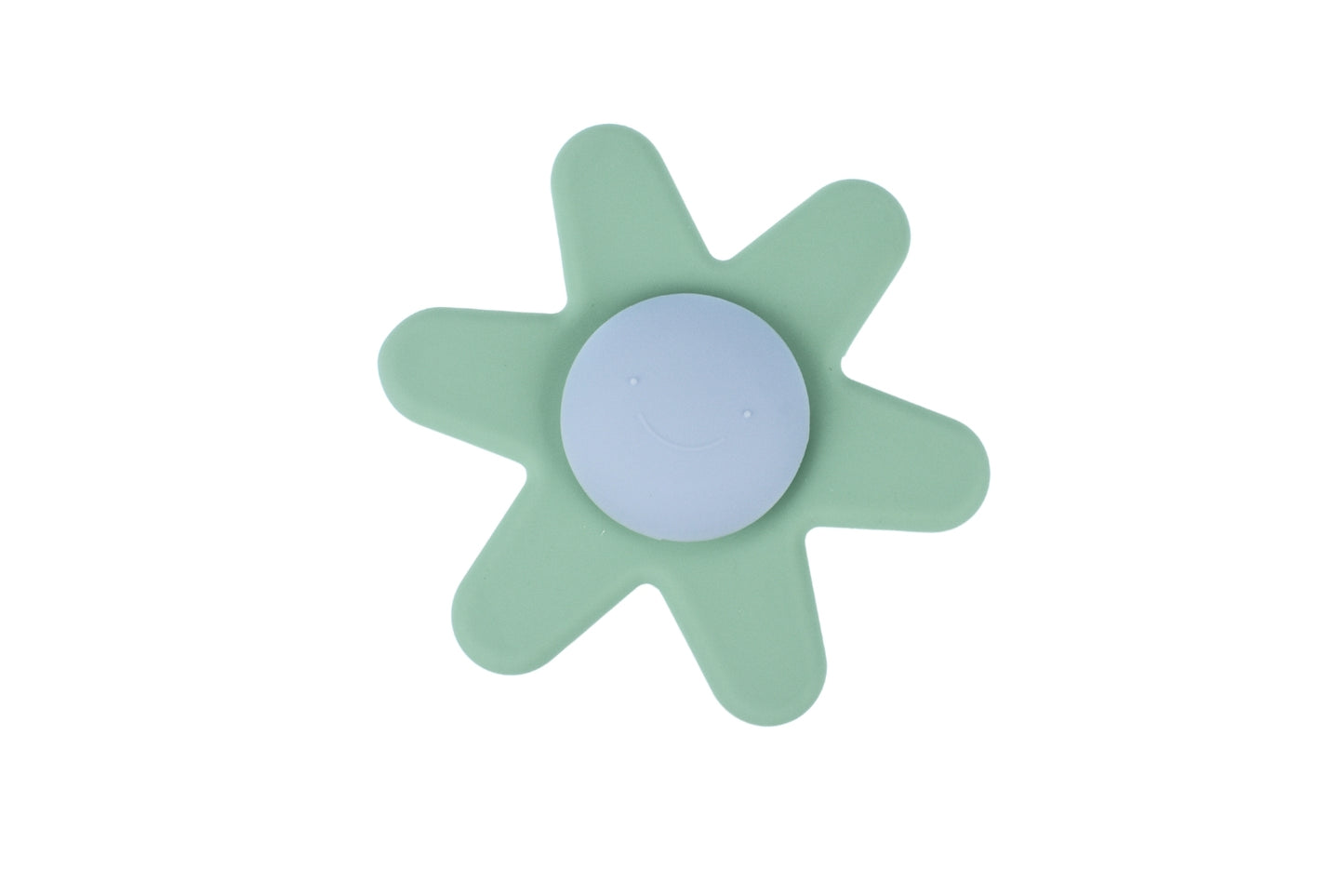 Silicone Daisy Spinner | Green Suction Toy for Playtime Fun