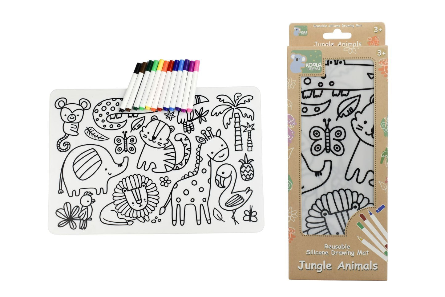 Koala Dream reusable drawing mat with markers, perfect for kids creative play at home.