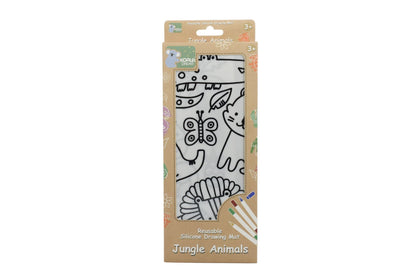 Koala Dream Reusable Jungle Animal Drawing Mat | Kid-friendly, mess-free artistic fun at home.