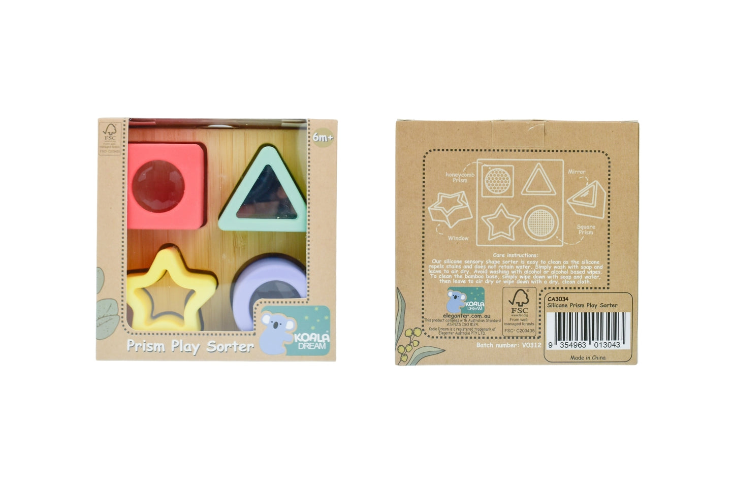 Silicone Prism Shape Sorter | Colorful Sensory Toy for Development