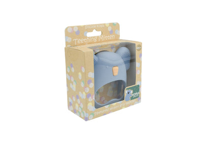 Silicone Koala Teething Mitten Blue