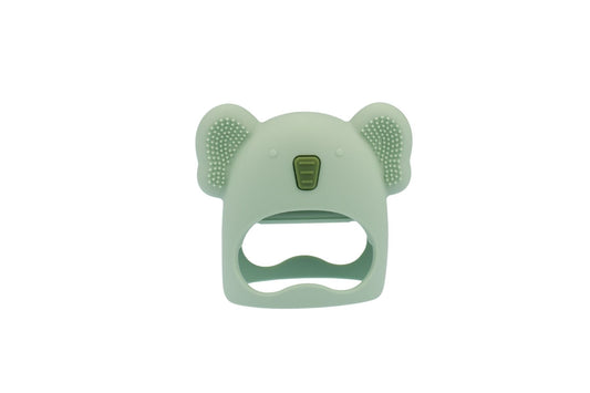 Silicone Koala Teething Mitten Green