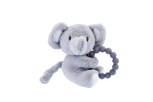 Snuggle Pal Ellis Elephant With Silicone Teething Ring