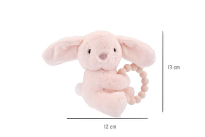 Snuggle Pal Rosie Rabbit With Silicone Teething Ring