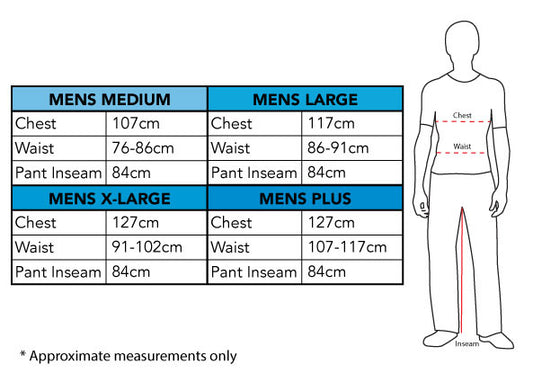 Dark Knight Size chart