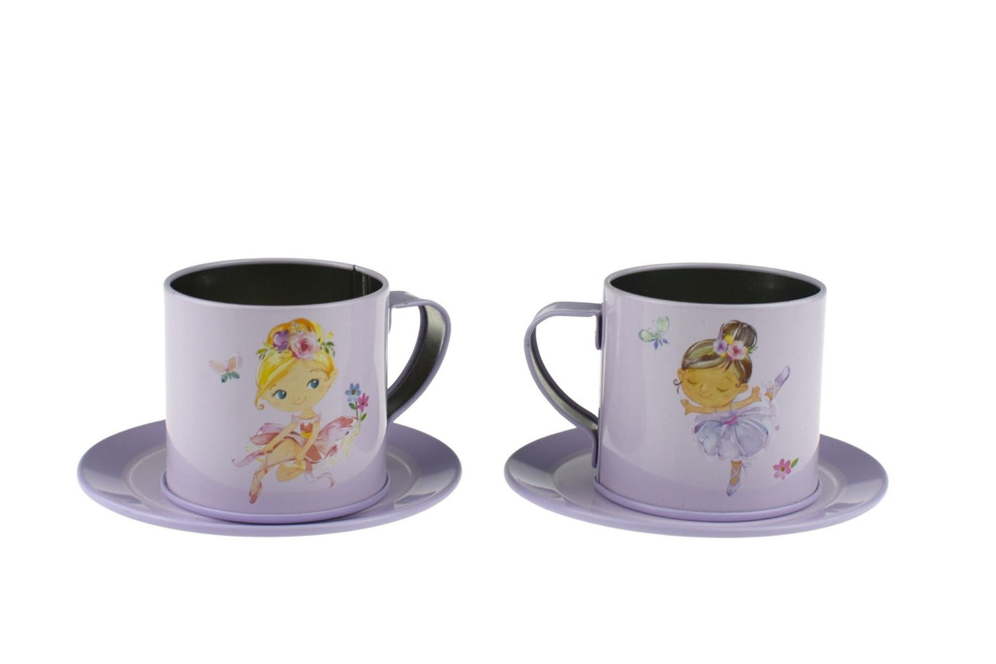 Kaper Kidz Ballerina Tea Set - 13 Piece Tin Set for Pretend Play Fun.