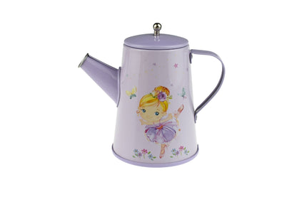 Kaper Kidz Ballerina Tin Tea Set | 13-piece pretend play set for imaginative home fun.