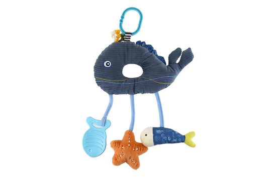 Koala Dream Snuggle Buddy Whale Plush Dangler for Babies - Soft, cuddly whale toy for soothing playtime.