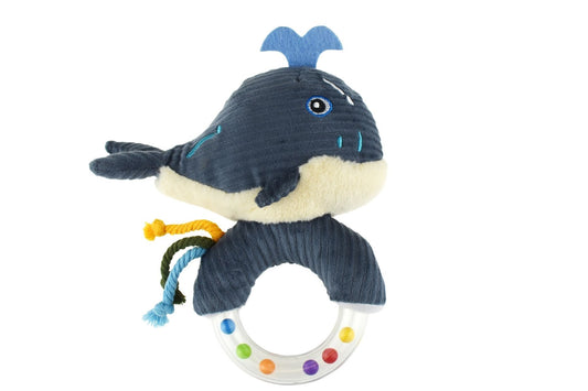 Koala Dream Whale Ring Rattle Teether | Gentle teething relief and sensory play for babies.