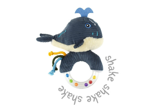 Koala Dream Whale Ring Rattle Teether | Interactive, soothing teething toy for babies at home.