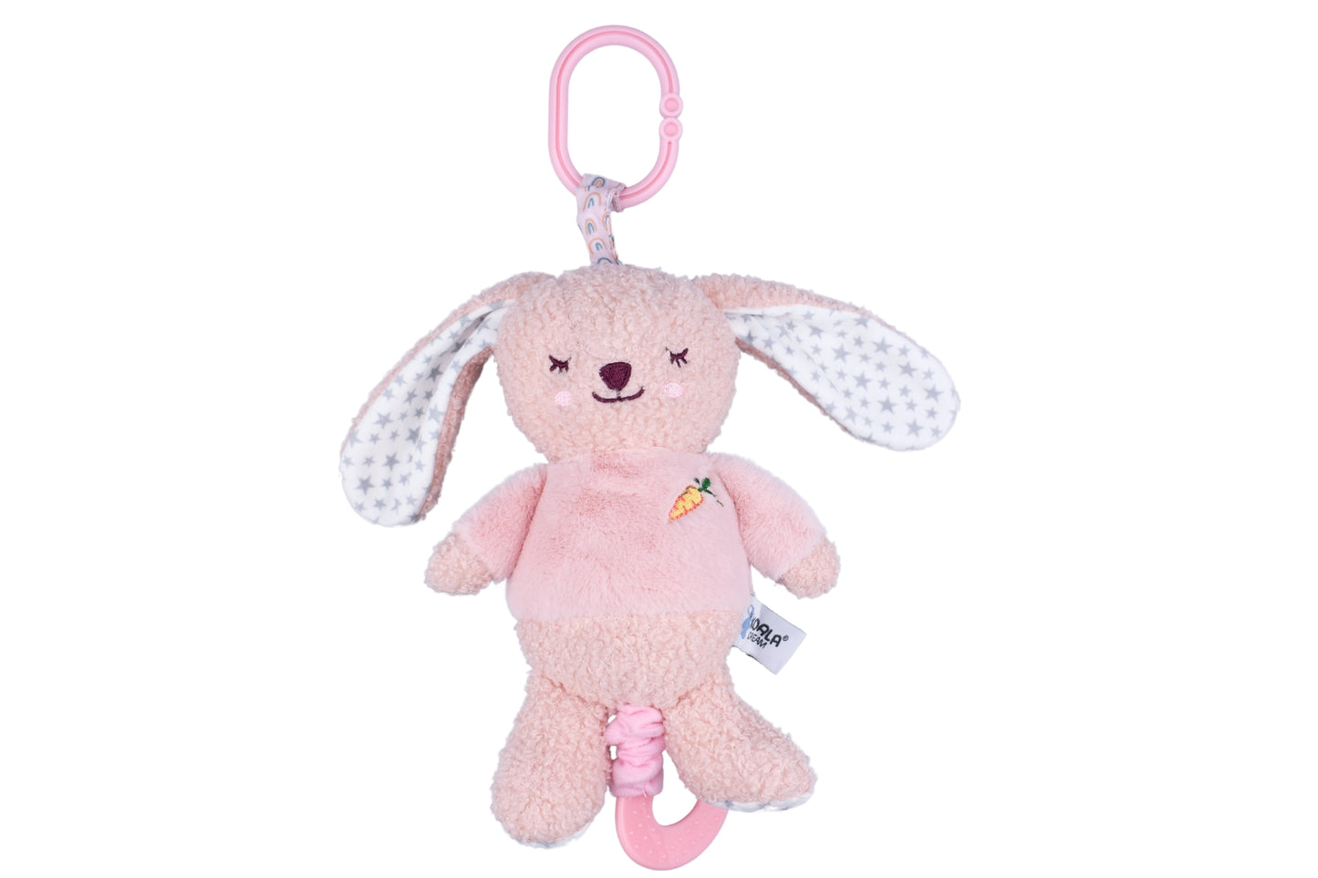 Soft Berry Bunny Jiggler Teether | Adorable toy designed to comfort babies during walks.