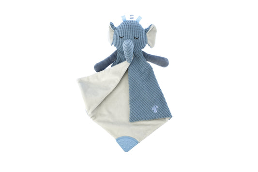 Elephant-themed baby blanket for cozy snuggles, ideal for comforting infants and toddlers.