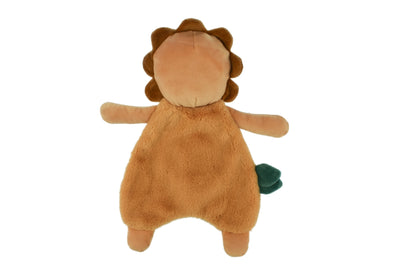 Adorable lion plush teether toy designed for babies and toddlers, perfect for snuggles and relief.