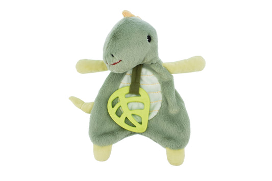 Snuggle Buddy Minty Dinosaur Plush with Teether | Soft, comforting plush toy with soothing teether.