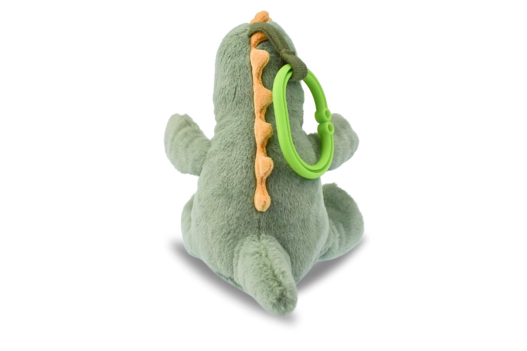 Snuggle Buddy Minty Dinosaur Plush Jiggler with Teether - comforting teething toy for kids.