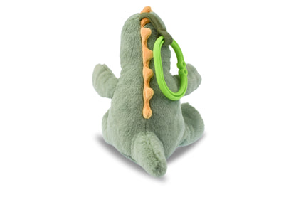 Snuggle Buddy Minty Dinosaur Plush Jiggler with Teether - comforting teething toy for kids.