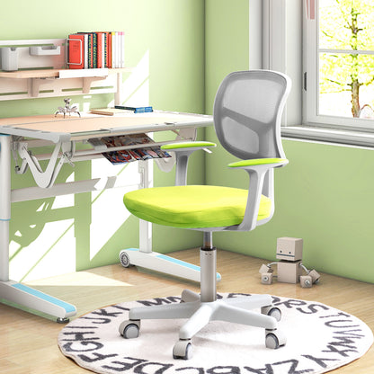 Kids Adjustable Height Desk Chair with Lumbar Support | Green