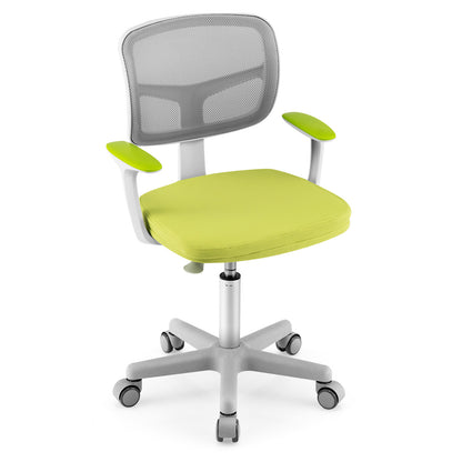 Kids Adjustable Height Desk Chair with Lumbar Support | Green