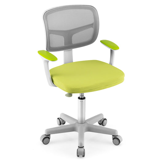 Kids Adjustable Height Desk Chair with Lumbar Support | Green