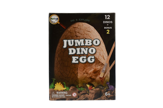 Dinosaur egg excavation set with 14 surprises for engaging and educational home playtime.