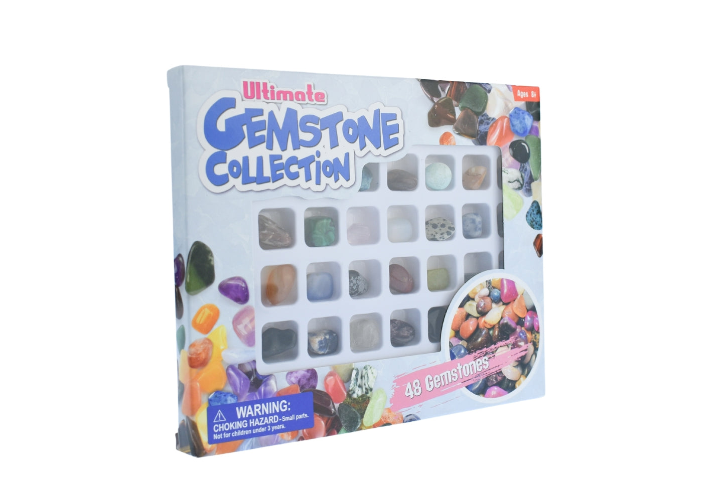 48-piece Kaper Kidz Ultimate Gemstone Collection, ideal for kids imaginative play and learning.