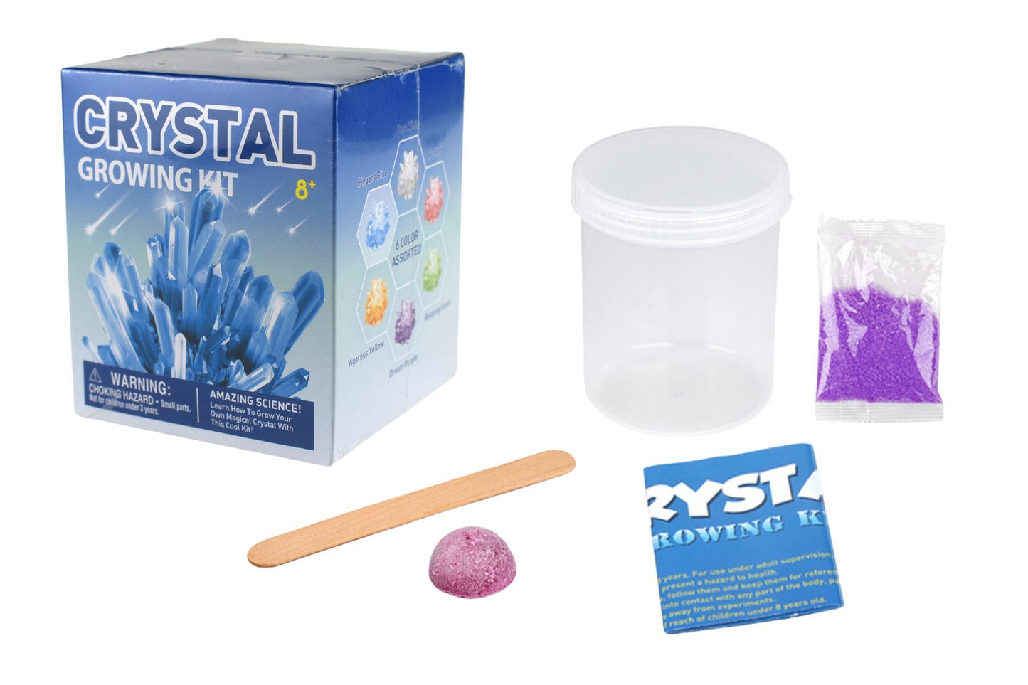 Kaper Kidz Crystal Growing Kit, 6 colors, fun science experiment for kids aged 8+.