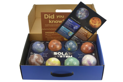 Kaper Kidz Solar System Dig Kit with 8 Planets & 40 Gems for fun learning at home