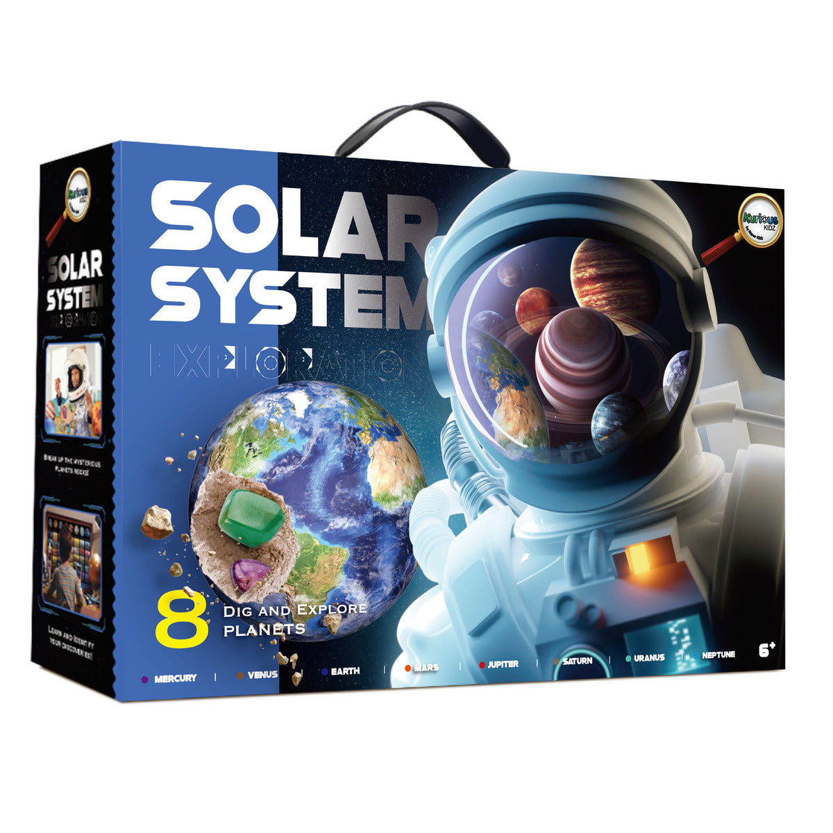 Kaper Kidz Solar System Dig Kit featuring 8 planets and 40 gems for educational play.