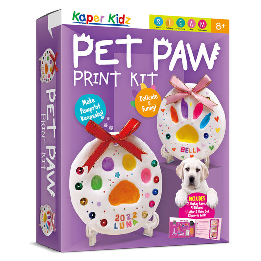 Kaper Kidz Pet Paw Print Craft Kit for creative kids aged 8+, perfect for home fun.