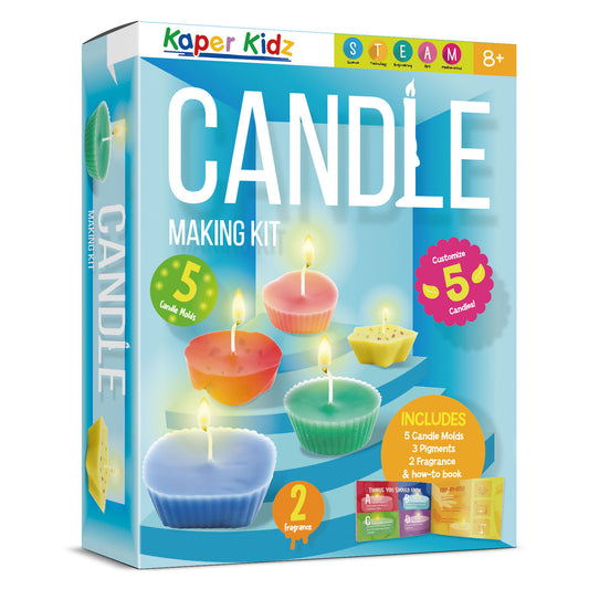 Kaper Kidz Candle Making Kit for Kids 8+ | Creative craft set for home fun.