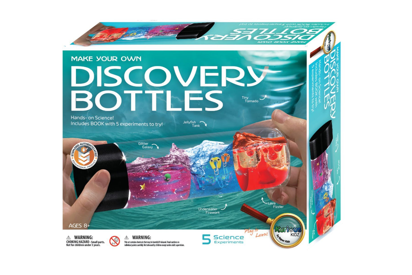 Kaper Kidz Discovery Bottle Science Kit | 5-in-1 educational set for hands-on learning at home.