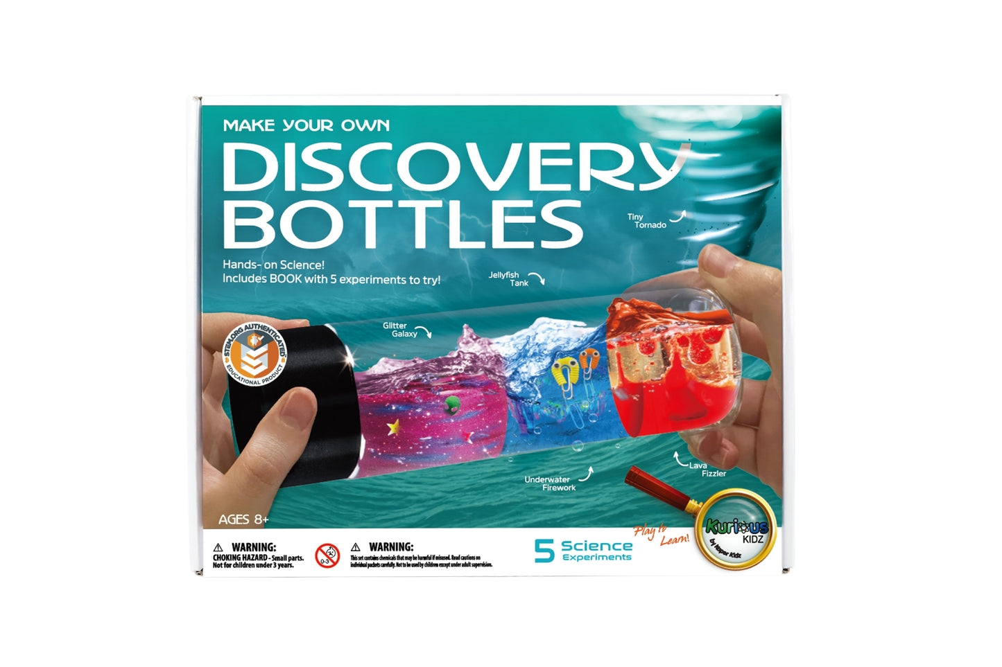 Kaper Kidz Discovery Bottle Science Kit for Kids 8+, 5 in 1 interactive set