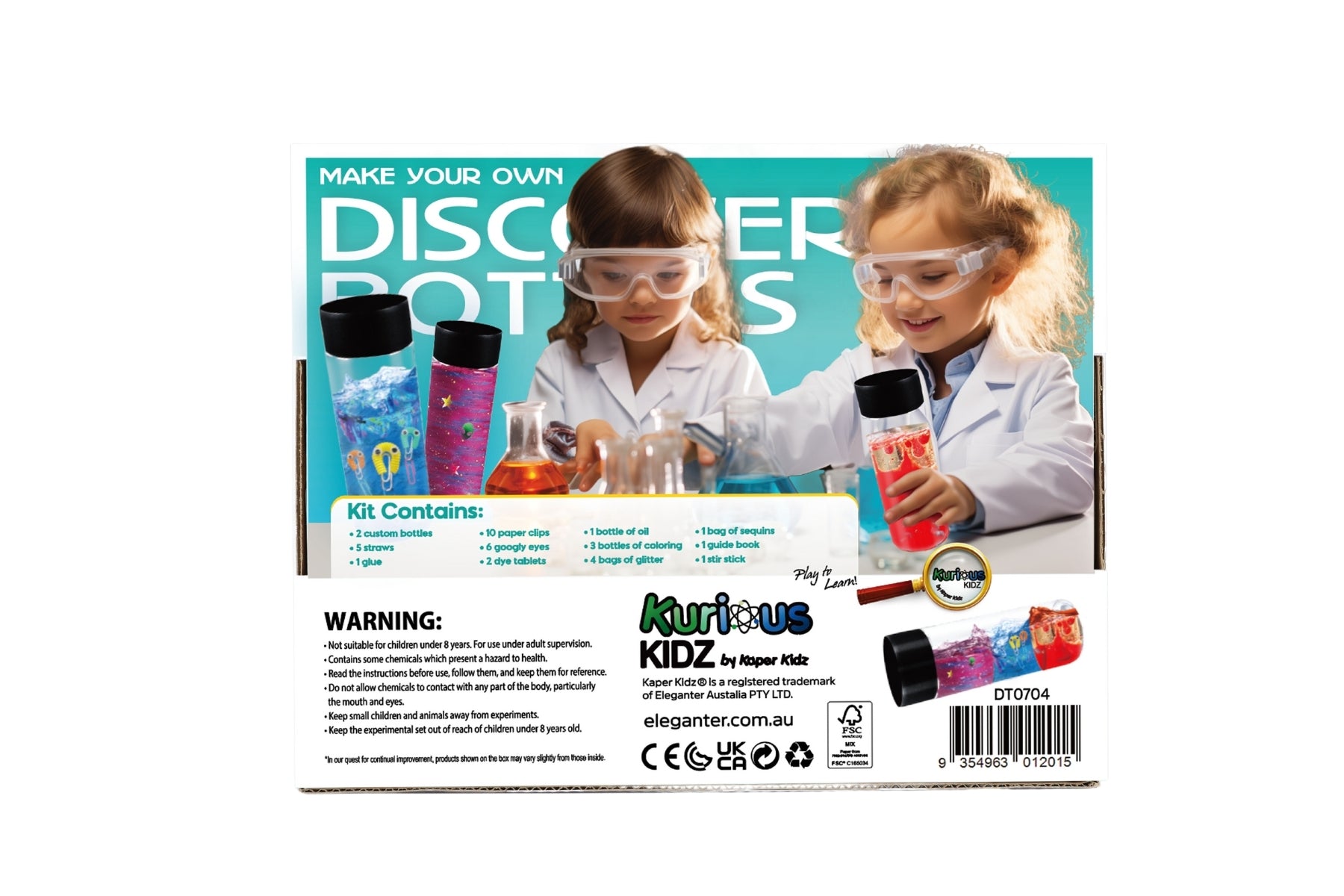 Kaper Kidz 5 in 1 Discovery Bottle Science Kit | Educational STEM activity for kids 8+.