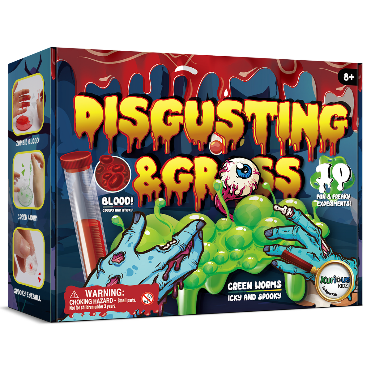 Kaper Kidz Disgusting & Gross Science Kit for kids fun experiments at home.