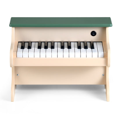 25 Key Wooden Piano Toy | Removable Stand | Green Digital