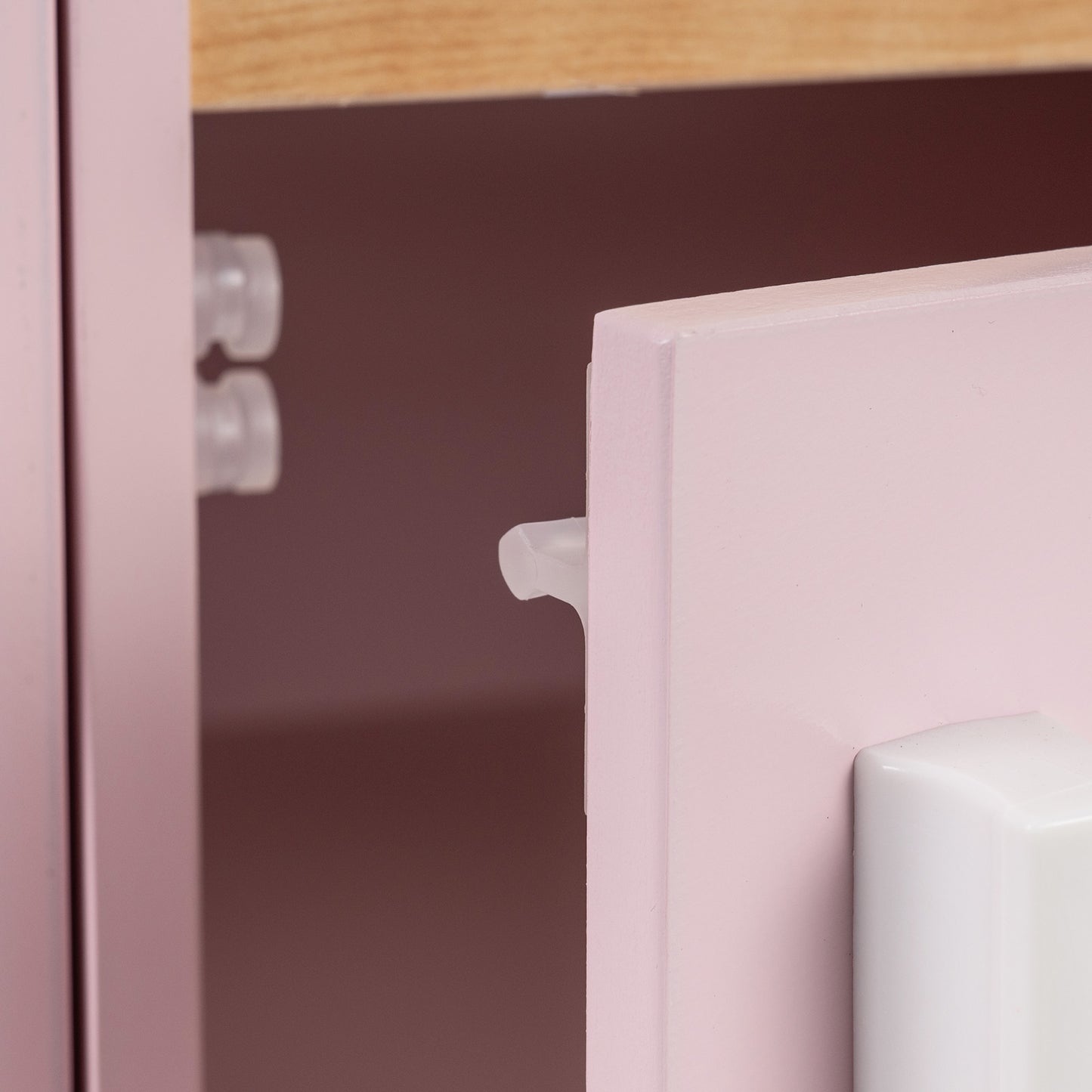 Double Sided Kids Play Kitchen | Water Dispenser Cookware Pink