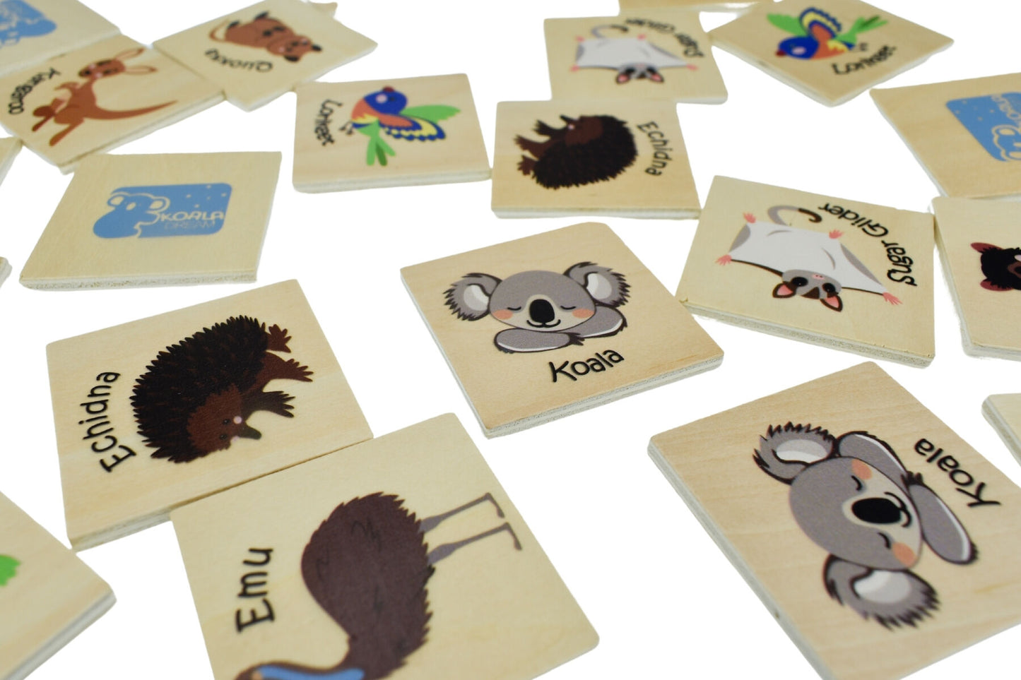Bush Buddies Wooden Memory Game | 24 Colorful Australian Animals