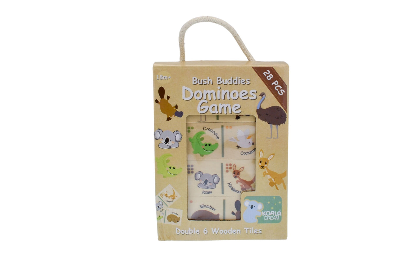 Bush Buddies Wooden Animal Dominoes | Australian Wildlife Game