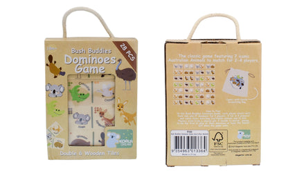 Bush Buddies Wooden Animal Dominoes | Australian Wildlife Game