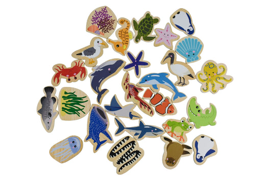 Magnetic Australian Sea Animals 25pcs | Colorful Fridge Magnets