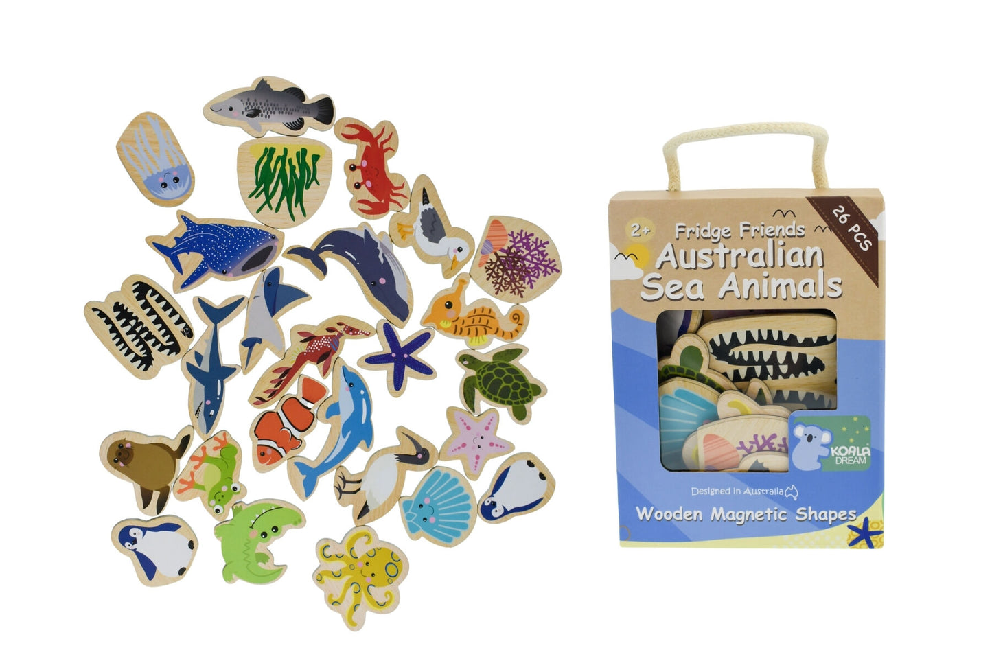 Magnetic Australian Sea Animals 25pcs | Colorful Fridge Magnets