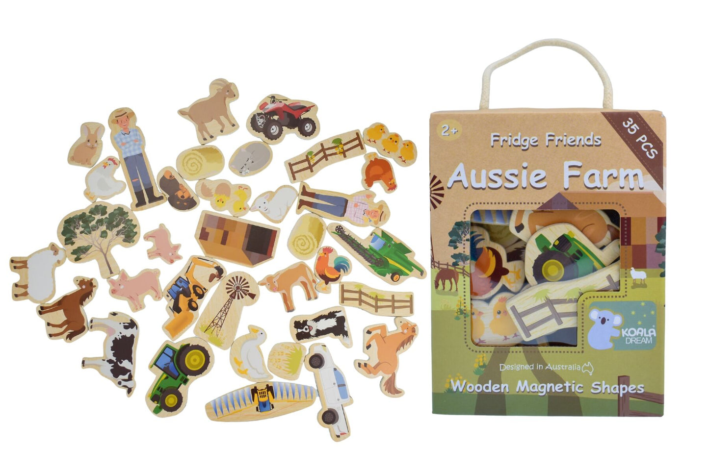 Fridge Friends Aussie Farm Magnets 35 Pcs