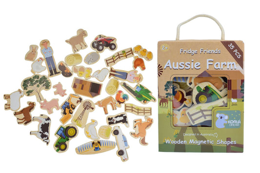 Fridge Friends Aussie Farm Magnets 35 Pcs