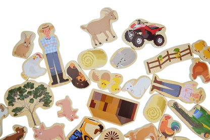 Fridge Friends Aussie Farm Magnets 35 Pcs