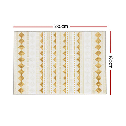 Colorful Bohemian kids rug, 160x230cm, perfect for cozy play spaces and bedrooms.