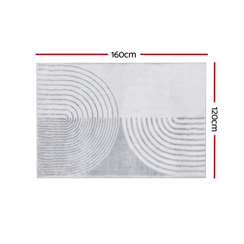 Soft, non-slip faux rabbit fur rug, 120x160cm, cozy and safe for childrens rooms.