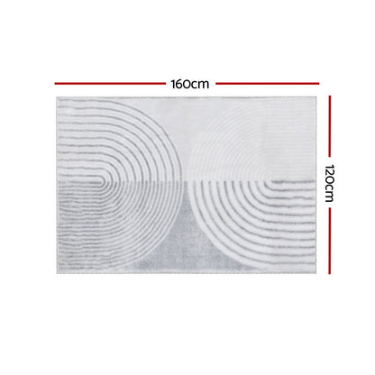 Soft, non-slip faux rabbit fur rug, 120x160cm, cozy and safe for childrens rooms.