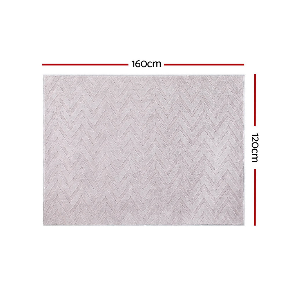 Colorful ripple design adds fun to kids room decor, 120x160cm microfiber area rug.